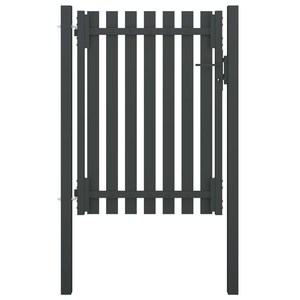 Gartentor Stahl 1X2,25 M Anthrazit