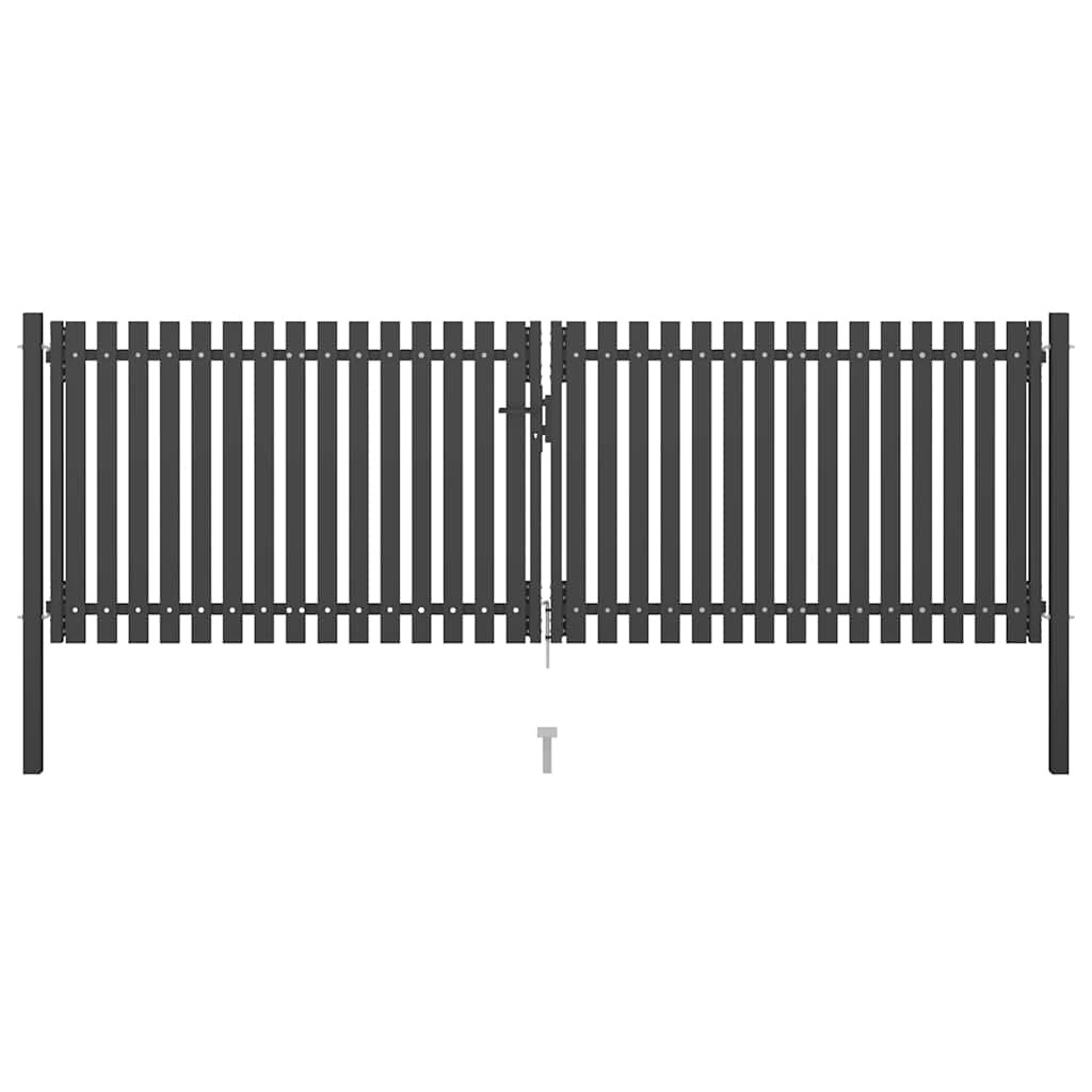 Gartentor Stahl 1X2,25 M Anthrazit