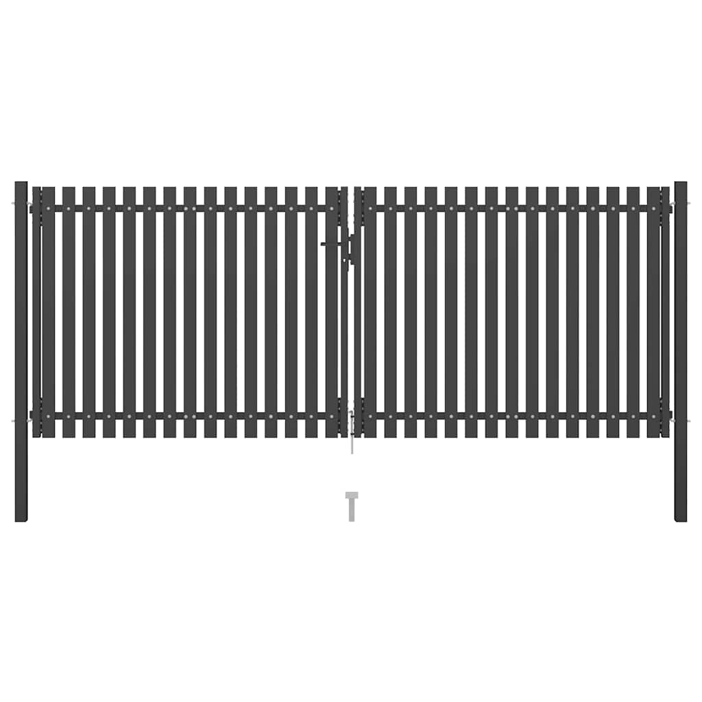 Gartentor Stahl 1X2,25 M Anthrazit