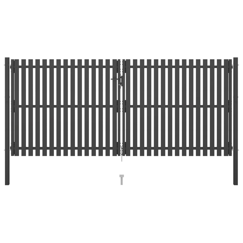Gartentor Stahl 1X2,25 M Anthrazit