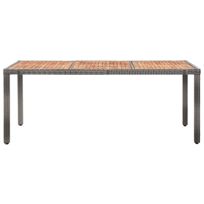 9-Tlg. Garten-Essgruppe Mit Kissen Poly Rattan Grau