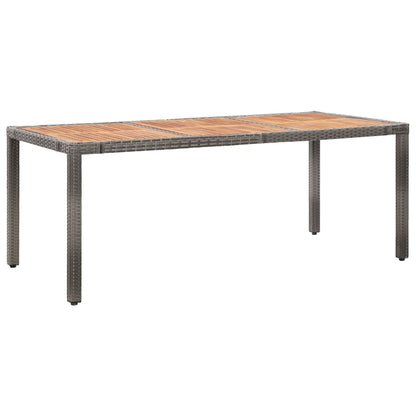 9-Tlg. Garten-Essgruppe Mit Kissen Poly Rattan Grau
