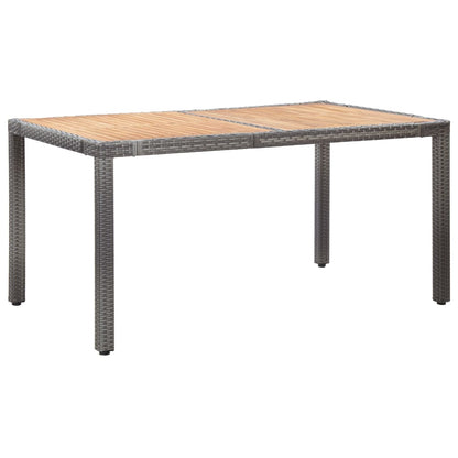 7-Tlg. Garten-Essgruppe Mit Auflagen Poly Rattan Grey