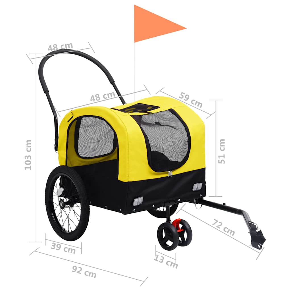 2-In-1 Fahrradanhänger Für Hunde Und Buggy