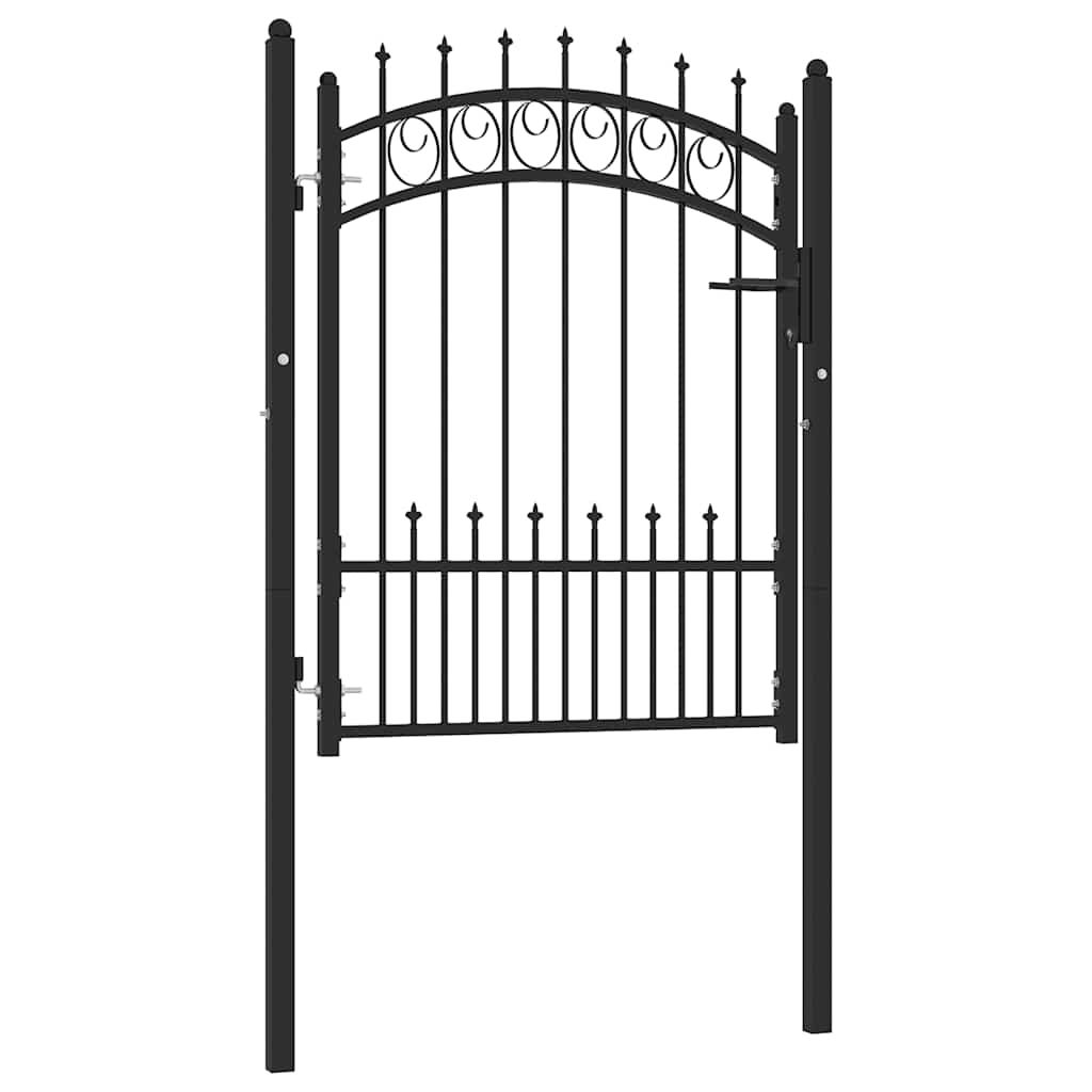 Zauntor Emmen Mit Spikes Stahl 104 X 109,5 Cm