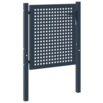 Zauntor Anthrazit 102X75 Cm Stahl