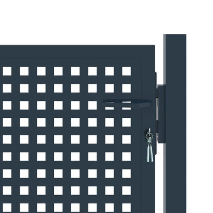 Zauntor Anthrazit 102X75 Cm Stahl