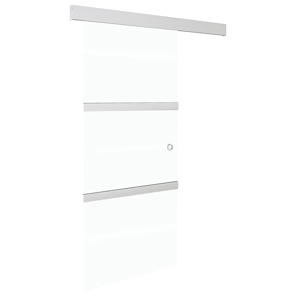 Schiebetür Esg-Glas Und Aluminium Silbern