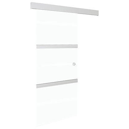 Schiebetür Esg-Glas Und Aluminium Silbern