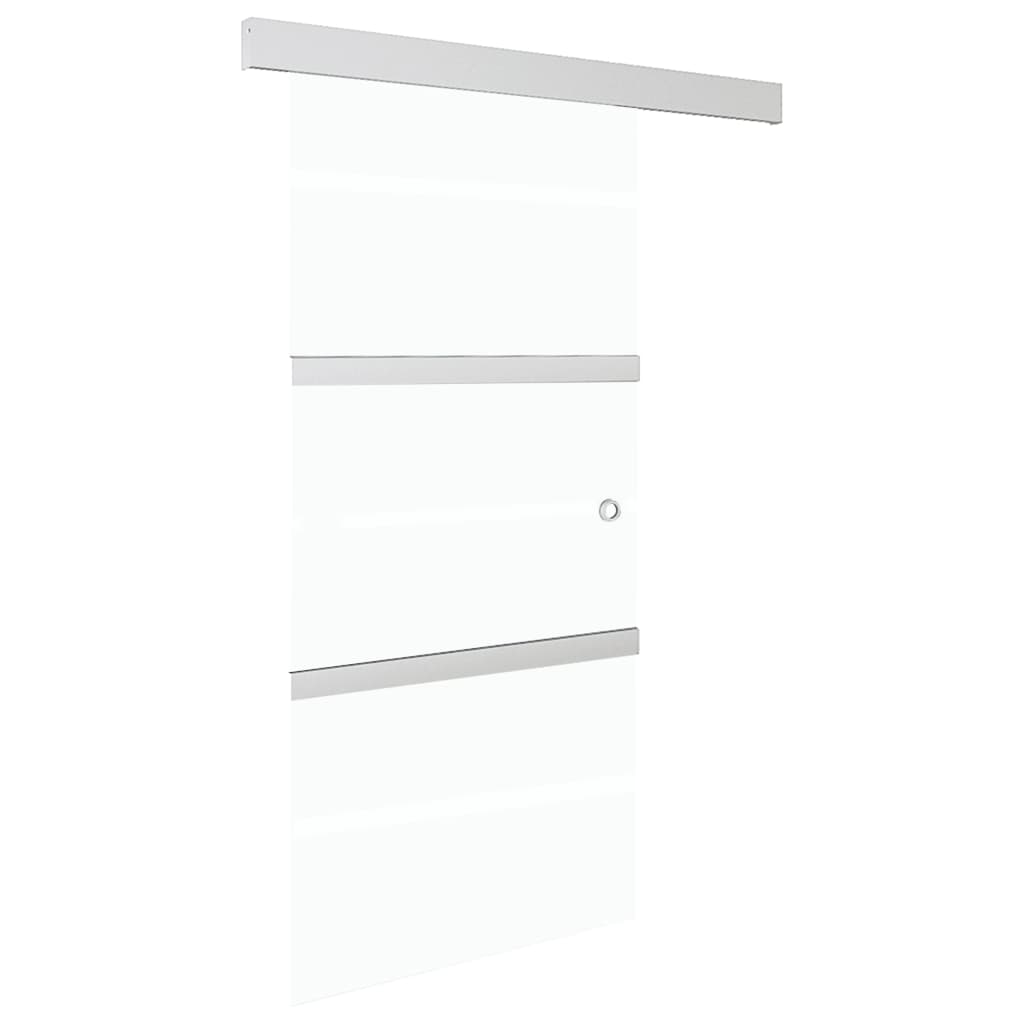 Schiebetür Mit Weichen Stoppern Esg-Glas Und Aluminium 90X205Cm