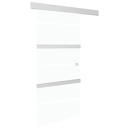 Schiebetür Mit Weichen Stoppern Esg-Glas Und Aluminium 90X205Cm