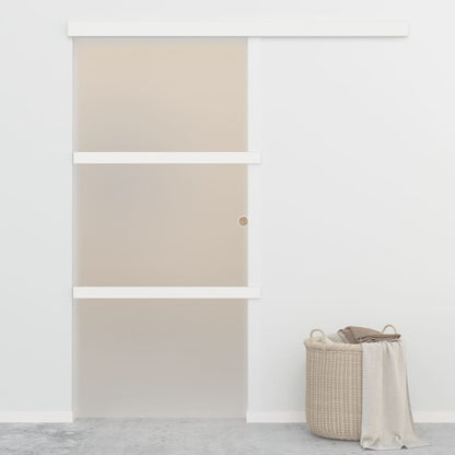 Schiebetür Mit Weichen Stoppern Esg-Glas Und Aluminium 90X205Cm