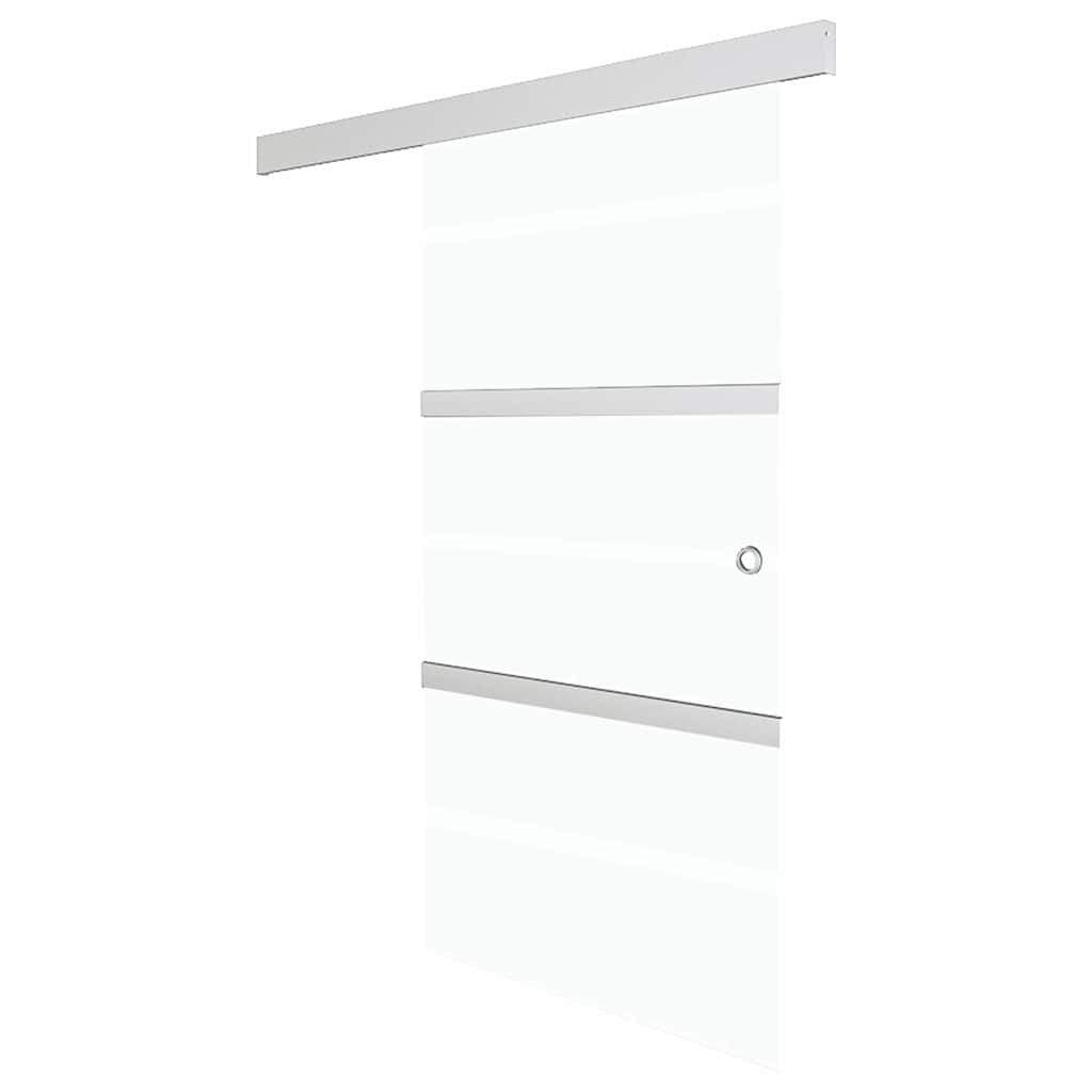 Schiebetür Esg-Glas Und Aluminium Silbern