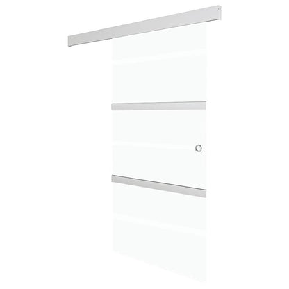 Schiebetür Esg-Glas Und Aluminium Silbern