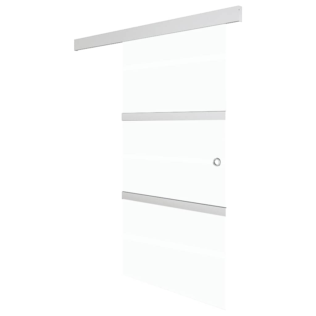 Schiebetür Esg-Glas Und Aluminium Silbern
