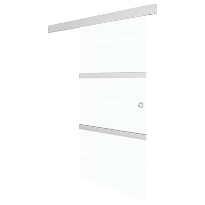 Schiebetür Esg-Glas Und Aluminium Silbern