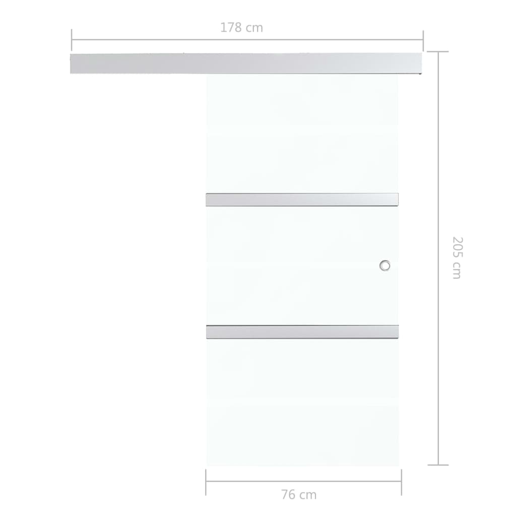 Schiebetür Mit Softclose Esg-Glas Und Aluminium
