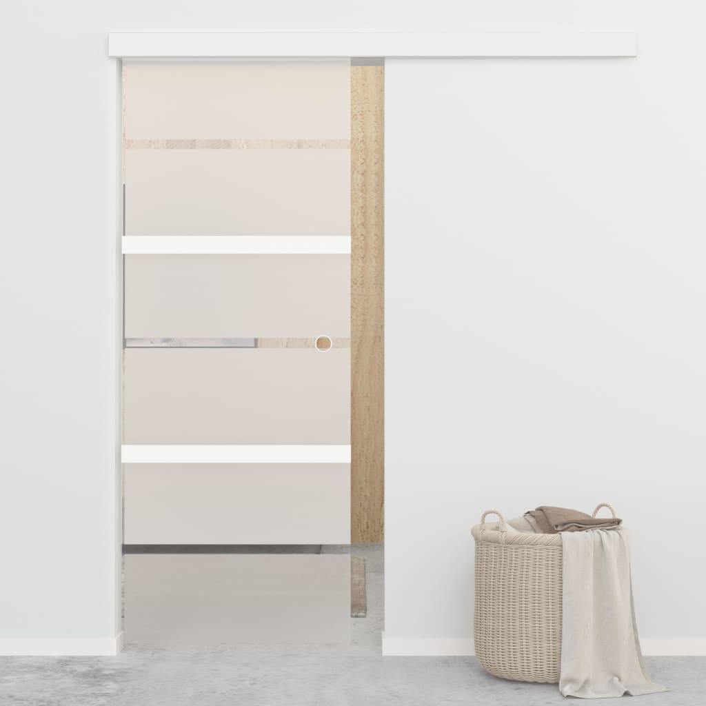 Schiebetür Mit Softclose Esg-Glas Und Aluminium