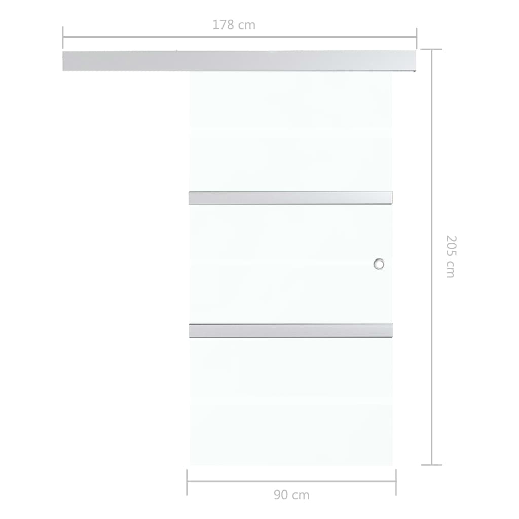 Schiebetür Mit Softclose Esg-Glas Und Aluminium