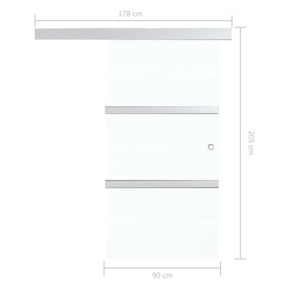 Schiebetür Mit Softclose Esg-Glas Und Aluminium
