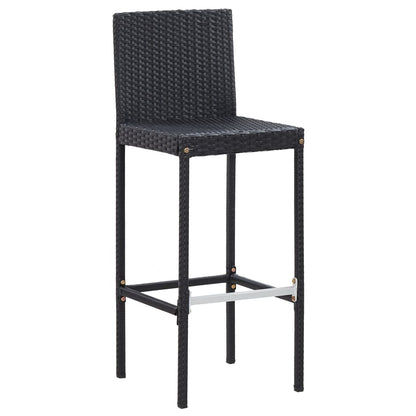 7-Tlg. Gartenbar-Set Mit Kissen Poly-Rattan