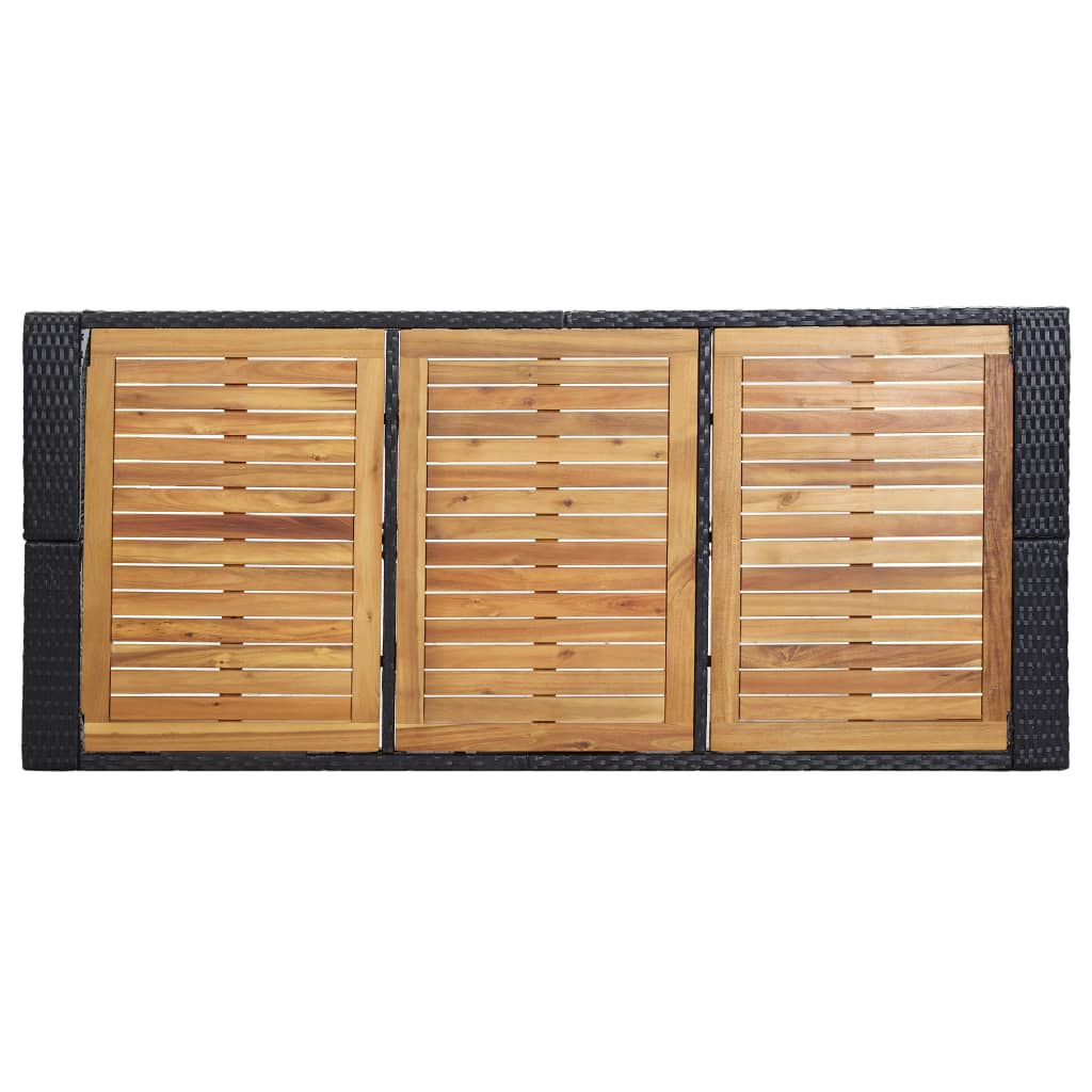 7-Tlg. Gartenbar-Set Mit Kissen Poly-Rattan