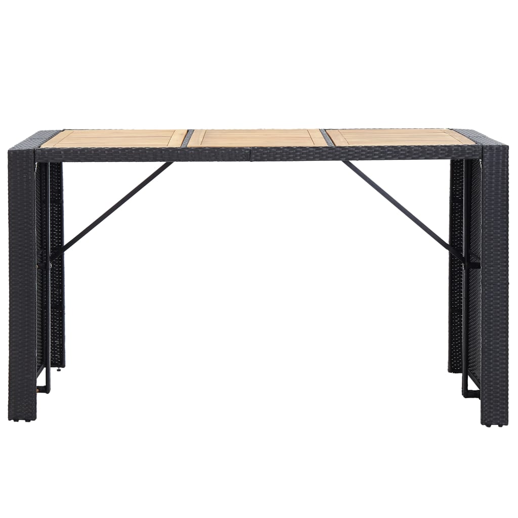 7-Tlg. Gartenbar-Set Mit Kissen Poly-Rattan