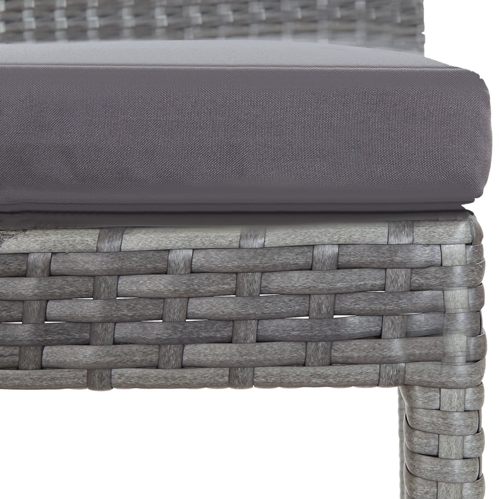5-Tlg. Garten-Bar-Set Poly Rattan Und Akazienholz