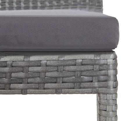 5-Tlg. Garten-Bar-Set Poly Rattan Und Akazienholz