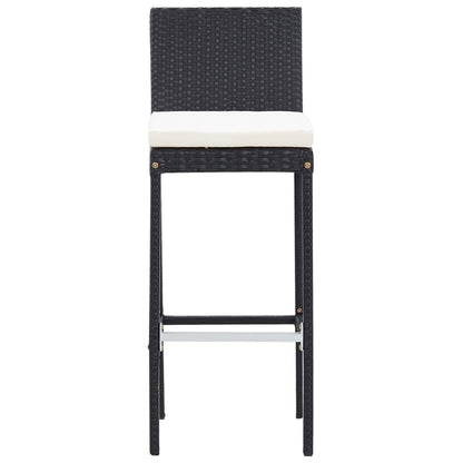 9-Tlg. Garten-Bar-Set Poly Rattan Und Akazienholz