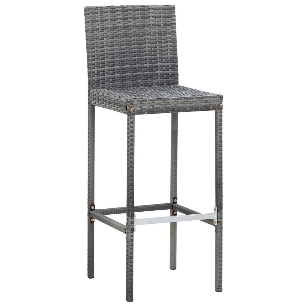 9-Tlg. Garten-Bar-Set Poly Rattan Und Akazienholz