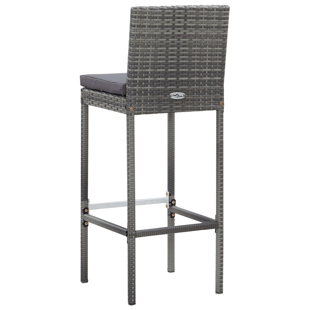 9-Tlg. Garten-Bar-Set Poly Rattan Und Akazienholz