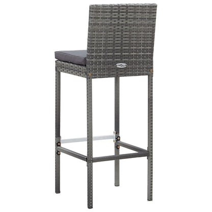 9-Tlg. Garten-Bar-Set Poly Rattan Und Akazienholz