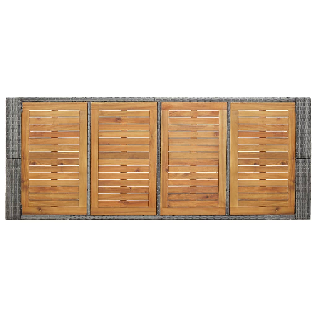 9-Tlg. Garten-Bar-Set Poly Rattan Und Akazienholz