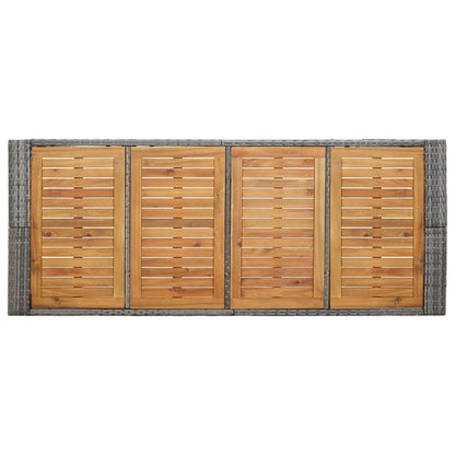 9-Tlg. Garten-Bar-Set Poly Rattan Und Akazienholz