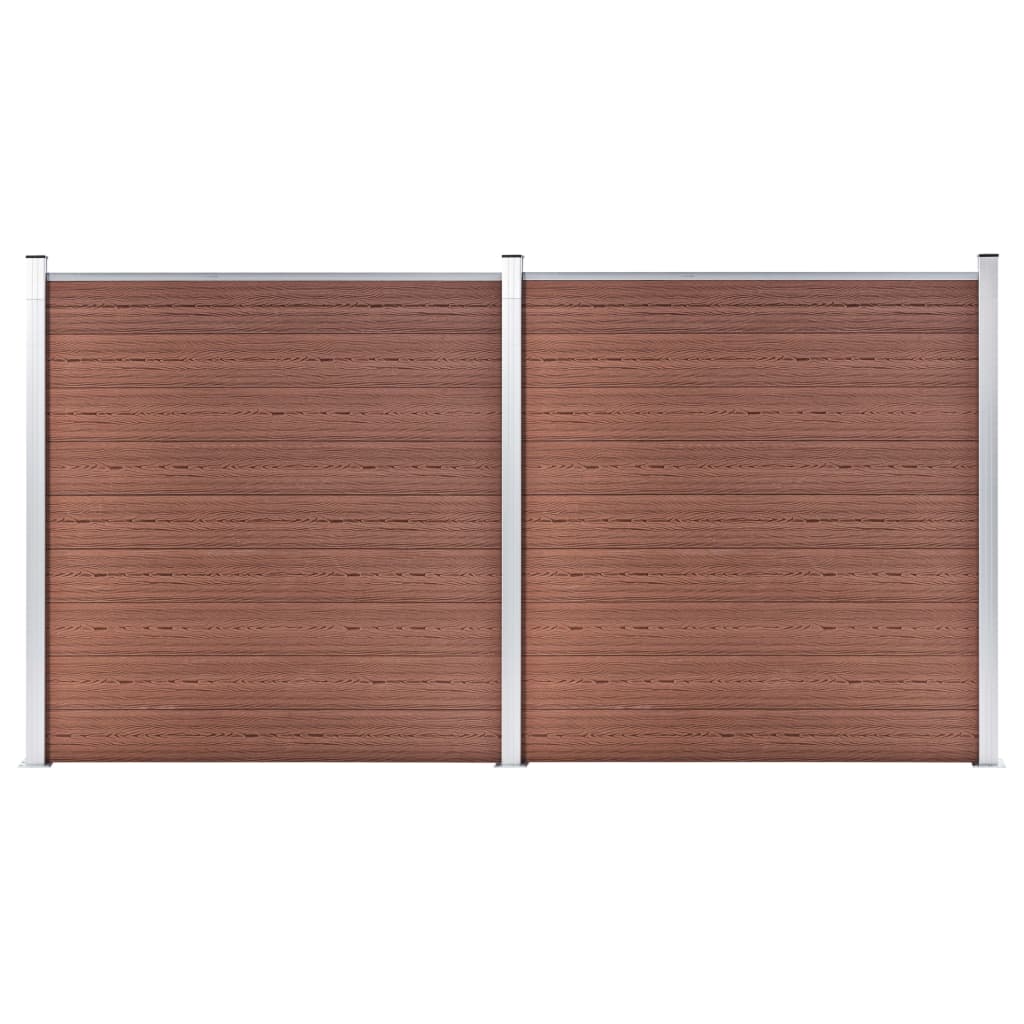 Gartenzaun Wpc 353×186 Cm Braun