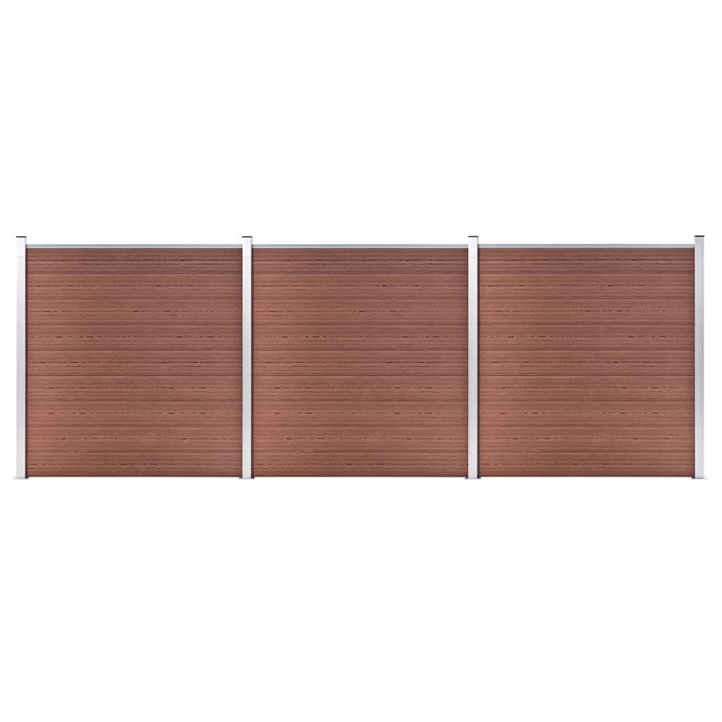 Gartenzaun Wpc 526X186 Cm Braun
