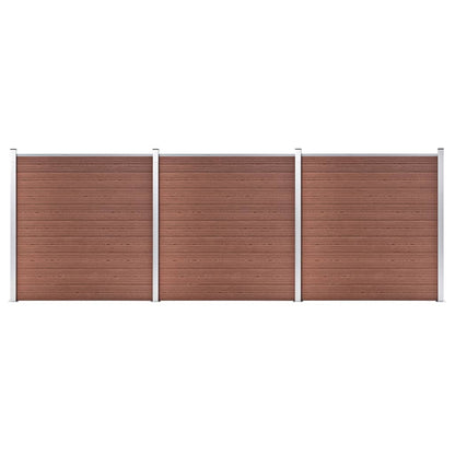 Gartenzaun Wpc 526X186 Cm Braun