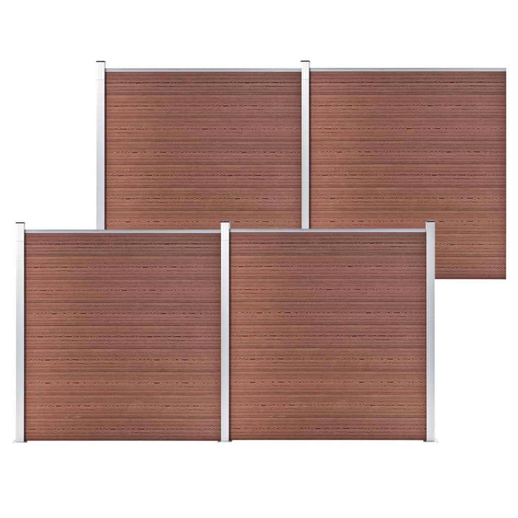 Gartenzaun Wpc 699X186 Cm Braun
