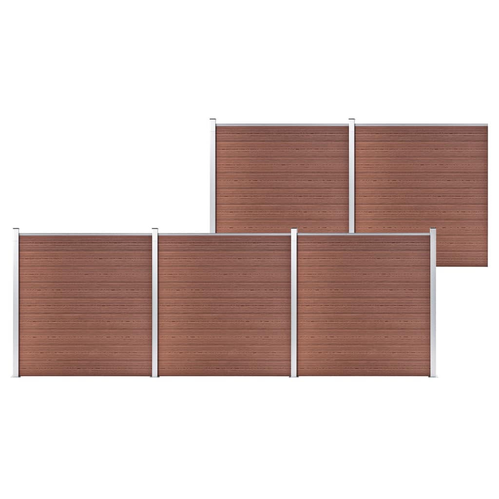 Gartenzaun Wpc 872X186 Cm Braun