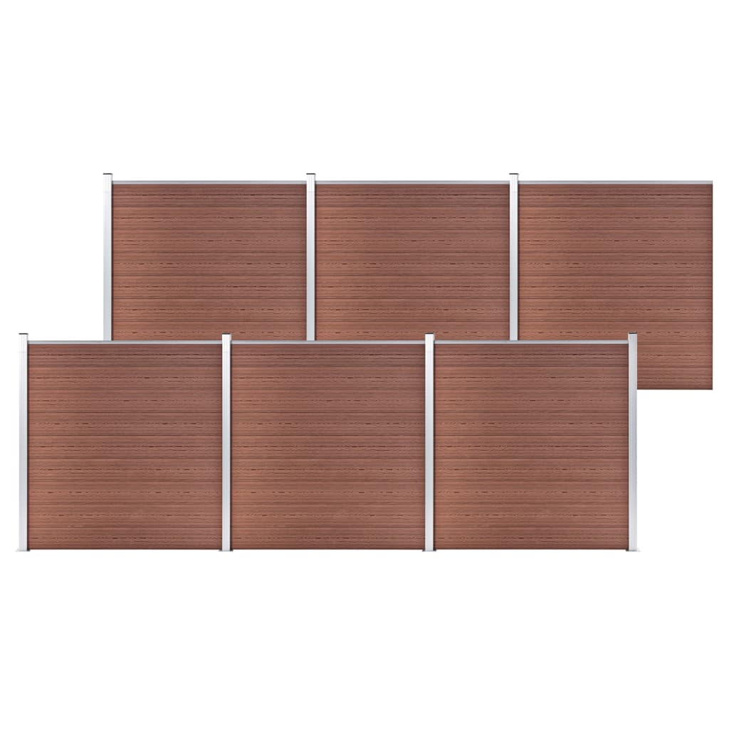 Gartenzaun Wpc 1045X186 Cm Braun