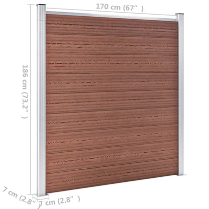 Gartenzaun Wpc 1218X186 Cm Braun