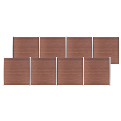Gartenzaun Wpc 1391X186 Cm Braun