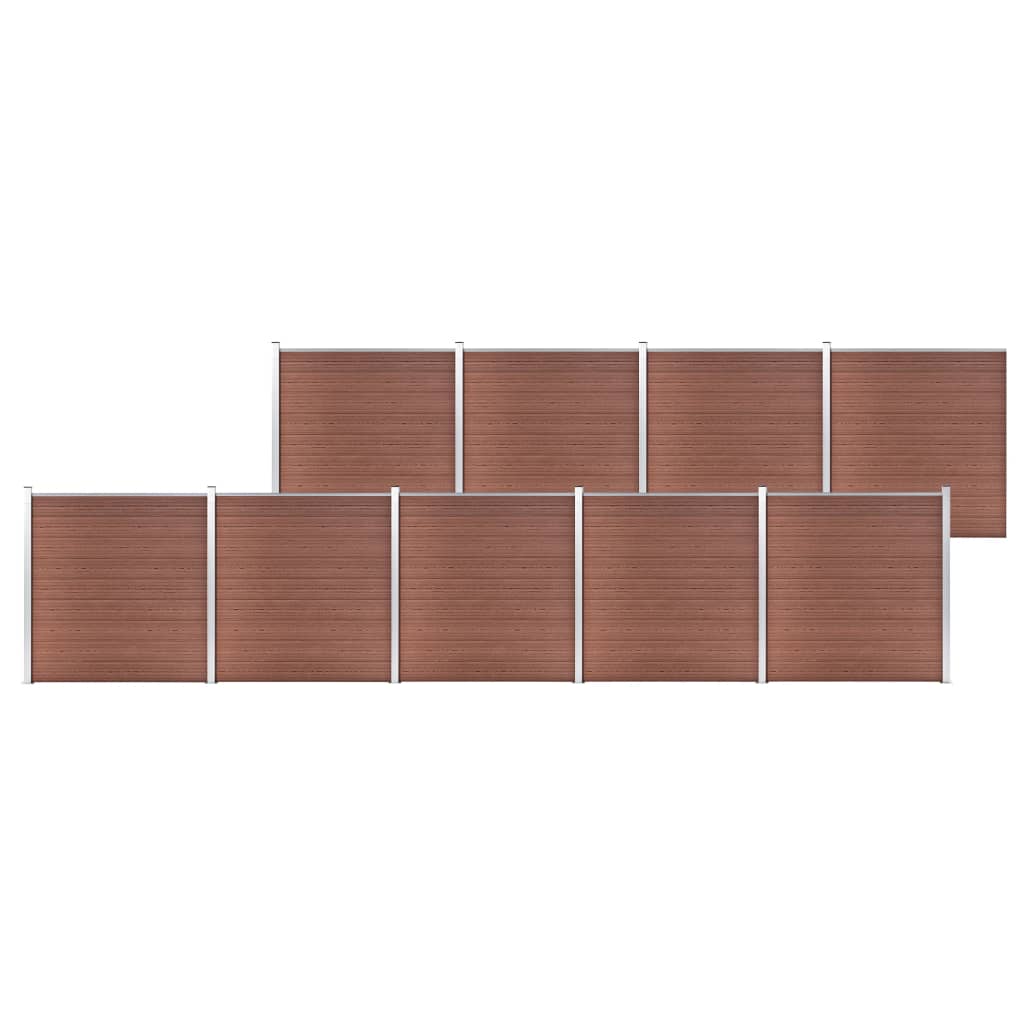 Gartenzaun Wpc 1564X186 Cm Braun