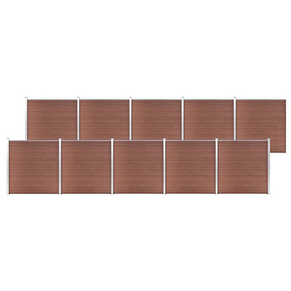 Gartenzaun Wpc 1737X186 Cm Braun