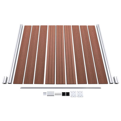 Gartenzaun Wpc 1737X186 Cm Braun