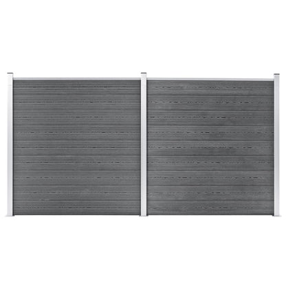 Wpc Zaun-Set 1 Quadrat + 1 Schräge 273X186 Cm Grau