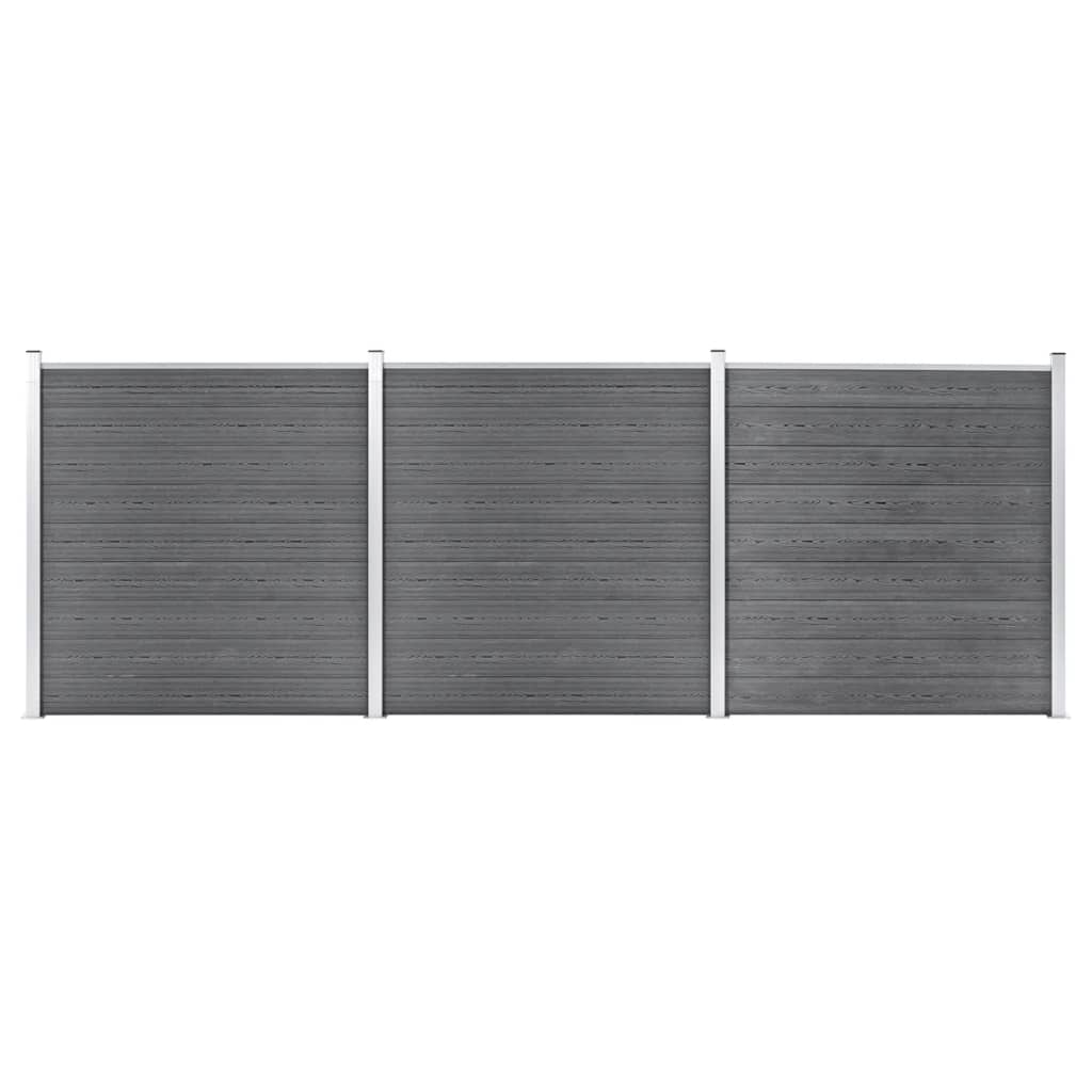 Gartenzaun Wpc 526X186 Cm Grau