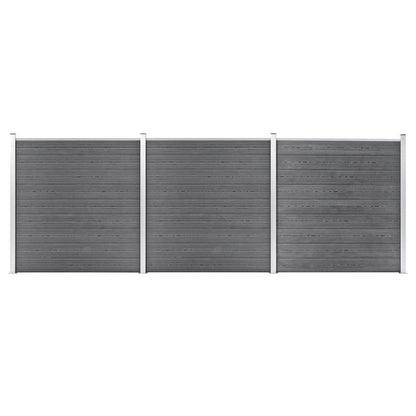 Gartenzaun Wpc 526X186 Cm Grau