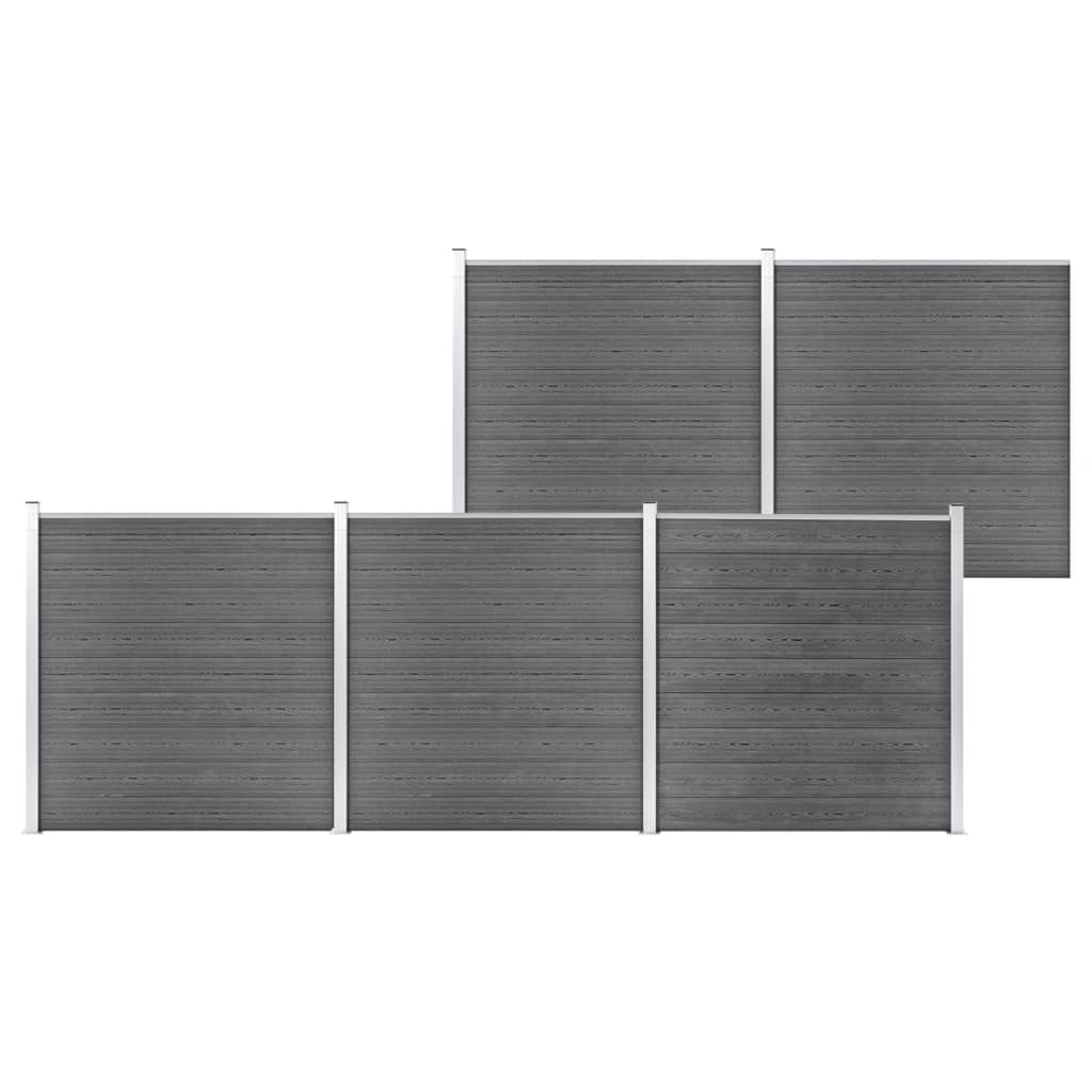 Gartenzaun Wpc 872X186 Cm Grau